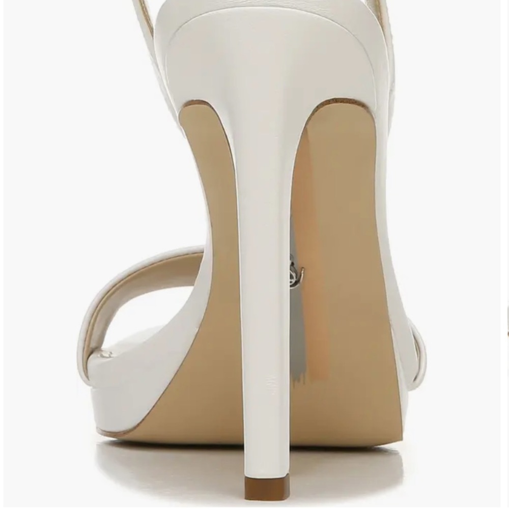 Sam Edelman Jade White Leather Ankle Strap Sandals Size 9 - Picture 7 of 12